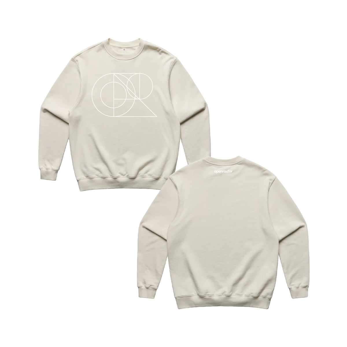 Classic White Glyph Shapes Crew